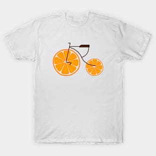 orange wheels bicycle T-Shirt